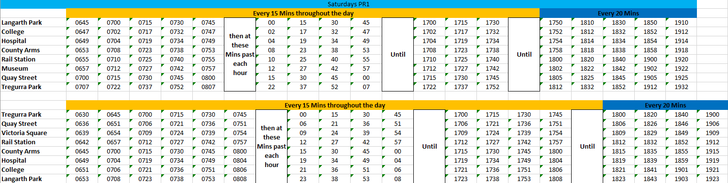 Timetables First Bus